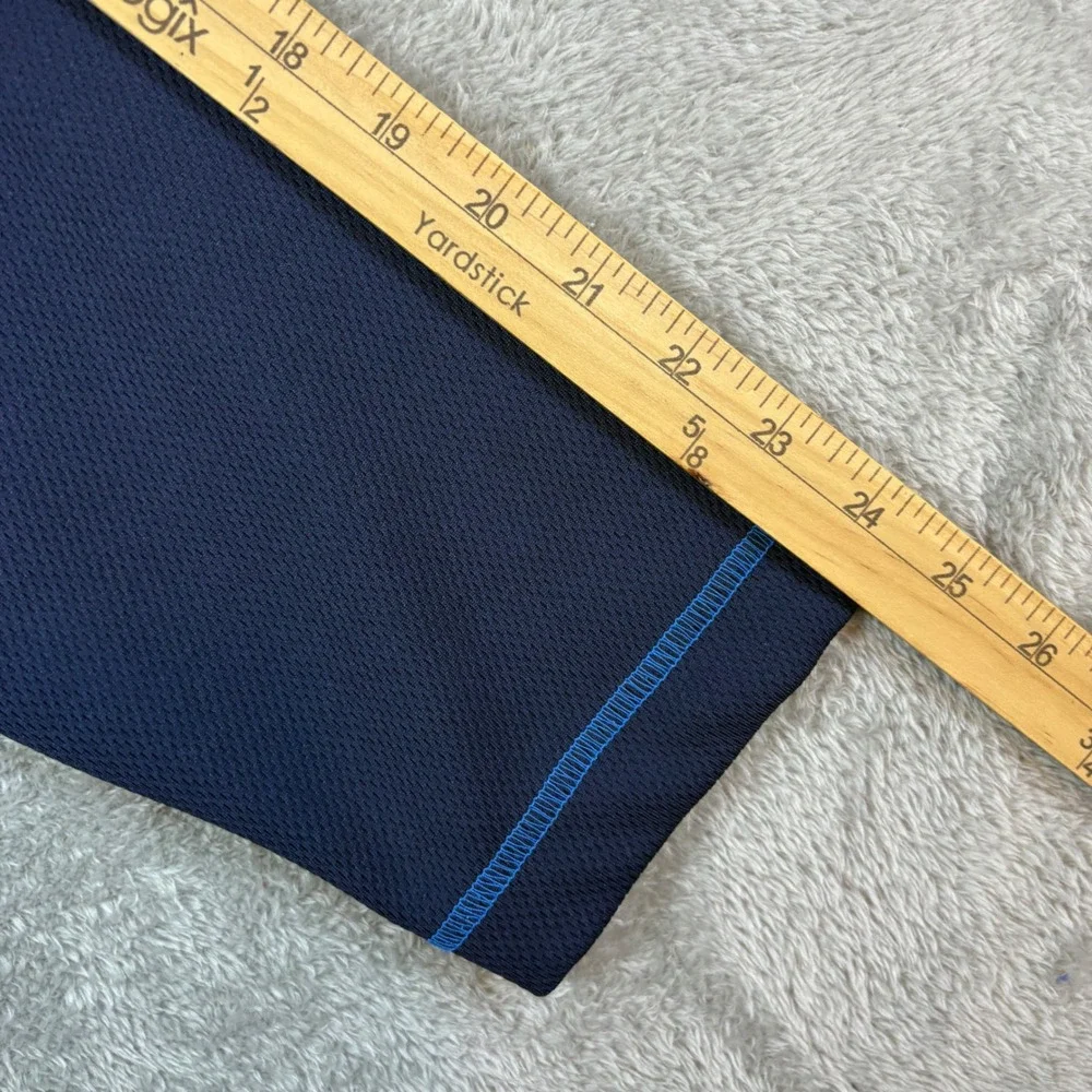 Nike Shirt Mens XL Long Sleeve Chest Stripe Athletic Navy Blue Stretch‎